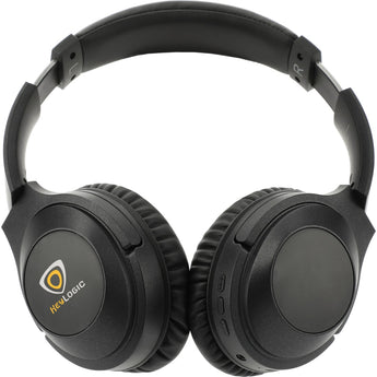 Front View of Black Hush Active Noise Cancellation Bluetooth Headphone