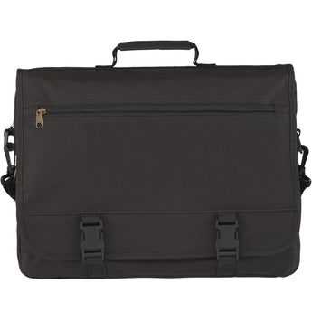 Front View of Black Mariner Business Messenger Bag plain