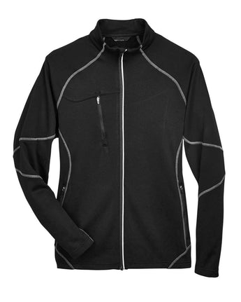 Front View of Black Men's Gravity Performance Fleece Jacket - 88174