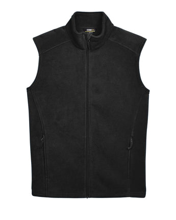Front View of Black Men's Journey Fleece Vest - 88191