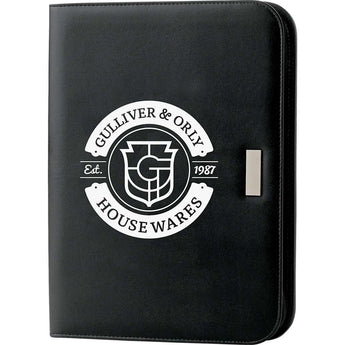 Front View of Black New Yorker Padfolio
