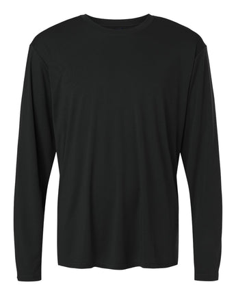 Front View of Black Pro-Lock Performance Long Sleeve T-Shirt - 48400
