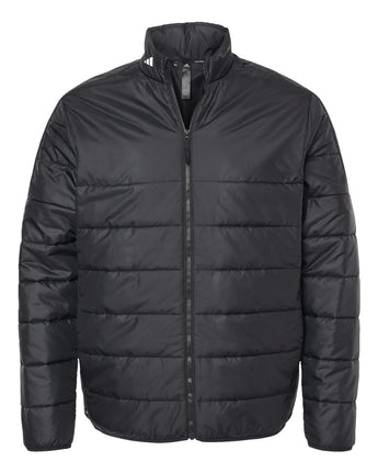 Front View of Black Puffer Jacket - A570