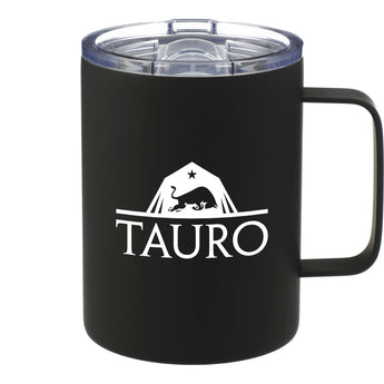 Front View of Black Rover 14oz Vacuum Insulated Camp Mug