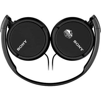 Front View of Black Sony MDR-ZX110AP Headphones