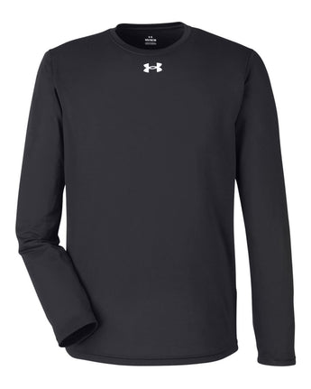 Front View of Black/ White Team Tech™ Long Sleeve T-Shirt - 1376843