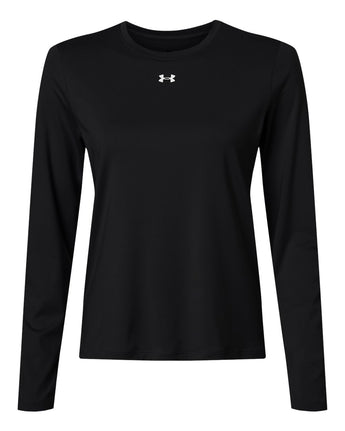Front View of Black/ White Women's Team Vanish Long Sleeve T-Shirt - 6014457