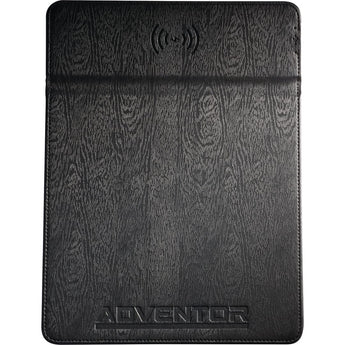 Front View of Black Wireless Charging Mouse Pad