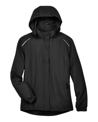 Front View of Black Women's Brisk Insulated Jacket - 78189