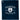 Front View of Blue 1.3 lb./doz. 18x15in Terry Golf Towel