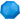 Front View of Blue 46" Recycled 3-Folding Umbrella plain