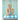 Front View of Blue Good Vibes Cabana Stripe Beach Towel plain