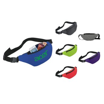 Front View of Blue Hipster Budget Fanny Pack