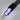 Front View of Blue Recycled Polyester Reflective Lanyard plain