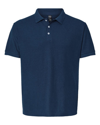 Front View of Bright Navy Soft Touch Polo - 7006