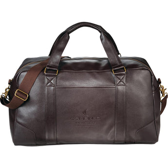 Front View of Brown Oxford 20" Weekender Duffel Bag