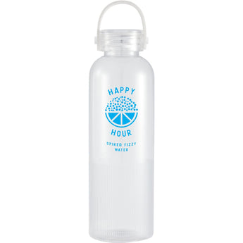 Front View of Clear Prism 24oz Recycled Plastic Bottle