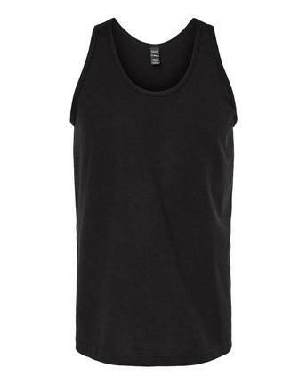 Front View of Fine Black Tank Top - 4505