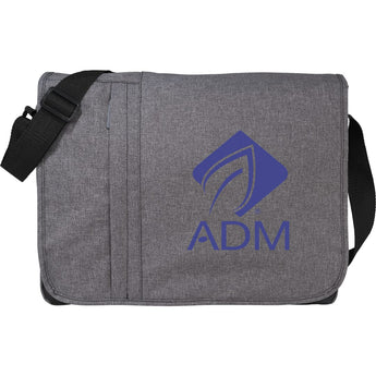 Front View of Gray Urban 15" Computer Messenger Bag