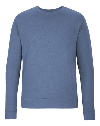 Front View of Heather Bay Blue Malibu Crewneck Sweatshirt - 9002