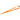 Front View of Orange Lanyard with Lobster Clip plain