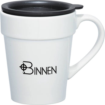 Front View of White Habanera 10oz Ceramic Mug