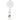 Front View of White Round Badge Holder plain