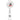 Front View of White Round Badge Holder