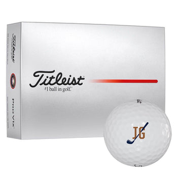 Front View of White Titleist Pro V1x® Golf Balls - 12 Pack