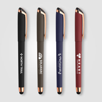 Gazelle Gel Softy Rose Gold Pen w/ Stylus