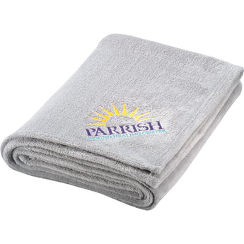 Gray Micro Coral Plush Blanket