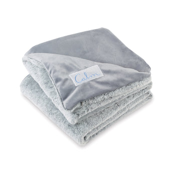 Grey Luxe Faux Fur Throw Blanket