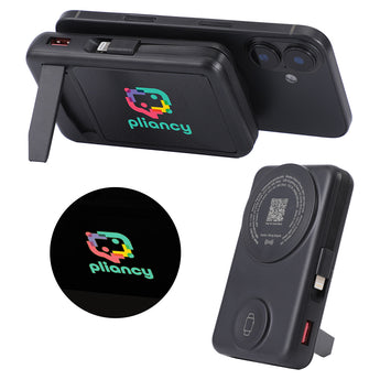 Imperial 10000mAh Light-Up Power Bank with Magnetic Wireless Charger, Watch Charger, Stand & Cable