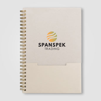 Lino FSC Paper Spiral Binding Vertical Pocket Notebook - A5