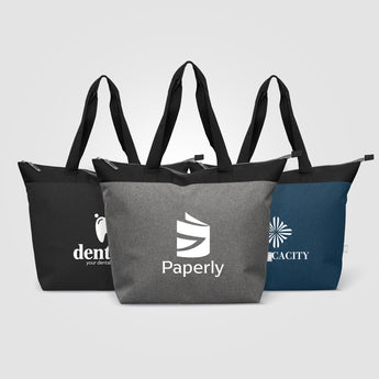 Metropolis™ 600D Recycled Polyester Zippered 44-can Cooler Tote Bag - 20L