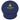 Navy Blue Crest Non-Slip Mouse Pad with Foam Wrist Rest