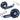 Navy Blue Quiet Breeze Rechargeable Hand Fan with Carabiner