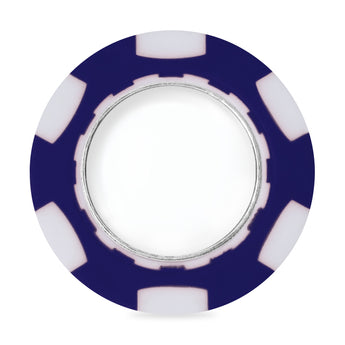 Navy/White Ahead Poker Chip with Ball Marker plain