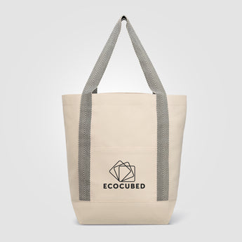 Niva 10 oz. Recycled Cotton Canvas Front Pocket Tote Bag – 12.25L