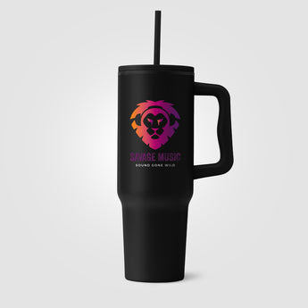 Polar - 40 oz. Stainless Steel Tumbler with Plastic Liner and Straw