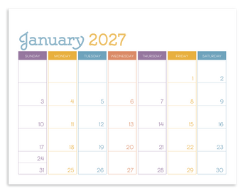 Triumph® Calendars Small Monthly Desk Pad - Colors plain