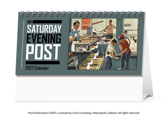 Triumph® Calendars The Saturday Evening Post Desk Calendar plain