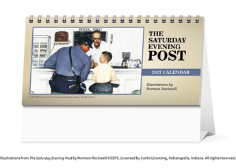 Triumph® Calendars The Saturday Evening Post Illustrations by Norman Rockwell Desk Calendar plain