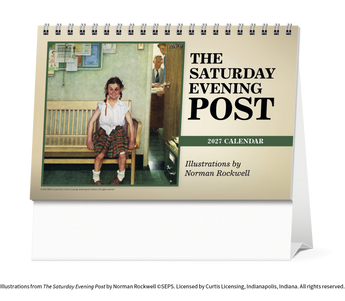 Triumph® Calendars The Saturday Evening Post Large Desk Calendar plain