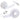 White Quiet Breeze Rechargeable Hand Fan with Carabiner
