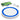 White w/Blue Accent Power Disc 5W Wireless Charger plain