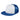 WHITE WITH ROYAL BLUE FLAT BILL TRUCKER CAP plain grouped