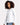 White Women's Cotton Relaxed Long Sleeve T-Shirt - 3911