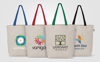 Tonga Recycled 5oz Cotton Colored Handle Shopping Tote Bag - 11L  grouped