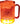 LUM16 - Dome Orange 16oz Lites Up Plastic Mug with Handle